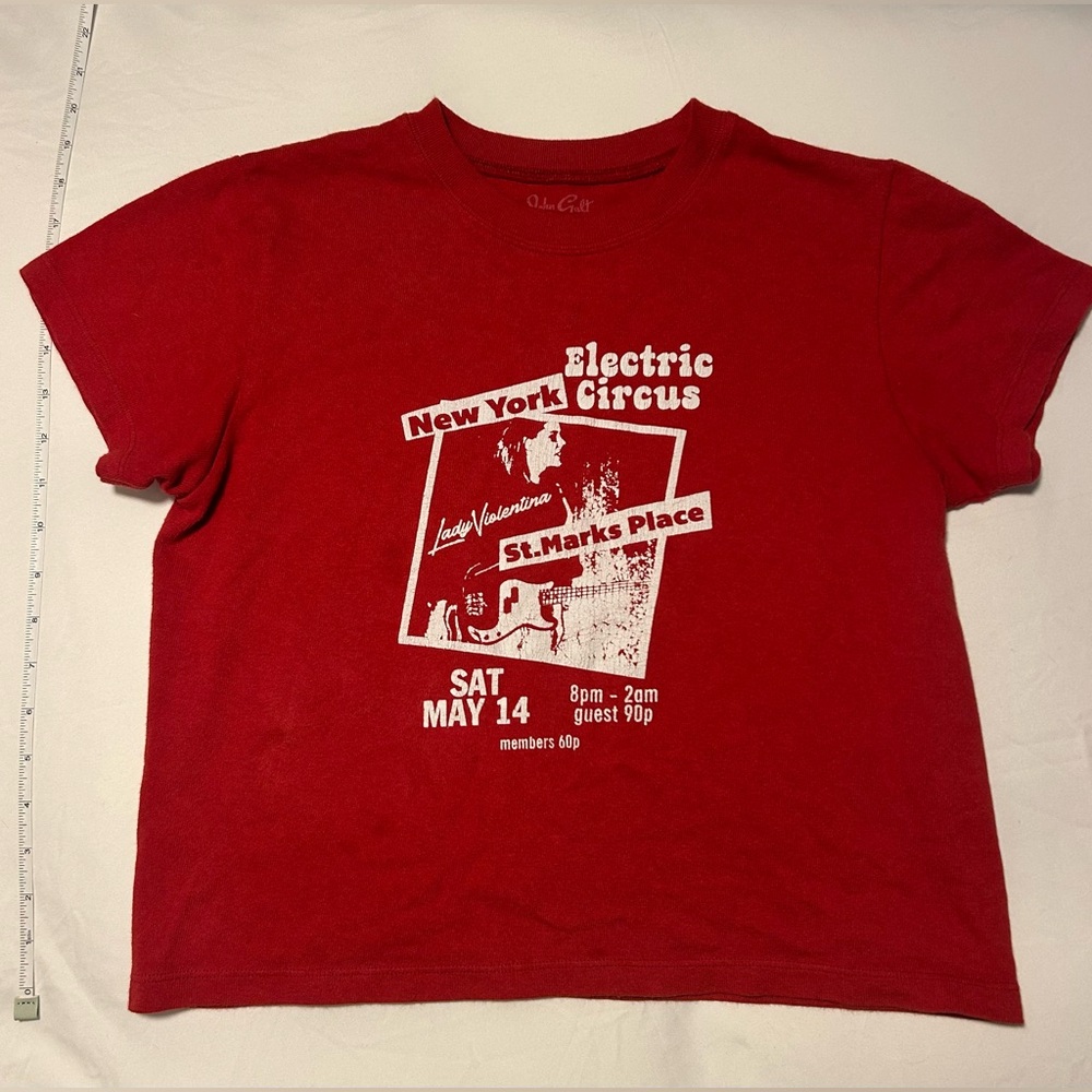 Brandy Melville Red Electric Circus Tee